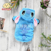 Cartoon Stitch Crew Hoodie Dogs Clothing Pet Anime Kawaii for Dog Clothes Casual Cat Warm Costume Autumn Winter Collar Perro