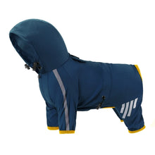 Dog Rainwear Step In Dog Windproof Rain Coat FourSeason Pet Clothes Outdoor Walking Raincoats with ReflectiveStripes