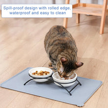 Silicone Pet Food Mat with High Lips Non-Stick Waterproof Pet Food Feeding Pad Puppy Feeder  Bowl Placemat Tray 5 Colors