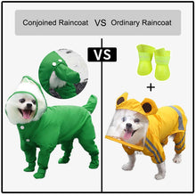 Pet Dog Raincoat Full Cover One Piece Hooded Waterproof Rainboot Clothes for Costume Outdoor Puppy Jumpsuit Pet Raining Coat