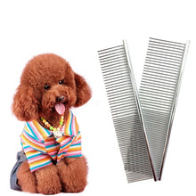 1PCS Dog Comb Long Thick Hair Fur Removal Brush Stainless Steel High Quality Pets Dog Cat Grooming Combs for Shaggy Dogs Barber