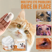 60pcs Eye Pet Wet Wipes Dog Cat Tear Stain Removal Clean Paper Pet Eye Grooming Tools Wipes Pet Health Care