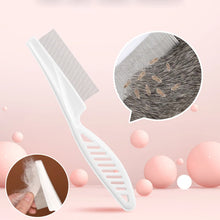 Dog Grooming Flea Comb Pet Care Comb Cat Hair Brush Flea Removal Massage Comb Pet Grooming Chip Flea Hair Stainless Steel Comb