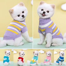 Puppy Pullover Color-block Sweaters Pet Knitted Sweater Pet Clothing Small Dog Clothes Pet Products Keep Warm Winter Dog Clothes