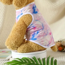 Summer Dog Shirt Sleeveless Pet T-shirt Tie-dye Puppy Vest Small Dog Clothes Classic Pet Clothes New Dog Costume Pets Clothing