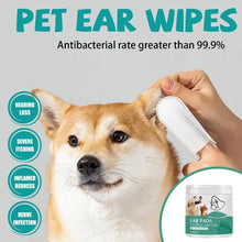 50pcs Ear Wipes For Dogs Pet Ear Cleaning Finger Cots Dogs Ear Wax Care Wipes Pet Cleaning Cotton Pads Pet Grooming Supplies