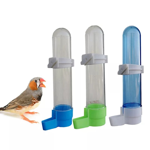 Pet Bird Plastic Auto Feeder Parrot Cockatiel Feeding Water Drinker Cup Bowl Dispenser Cage Supplies