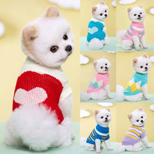 Puppy Pullover Color-block Sweaters Pet Knitted Sweater Pet Clothing Small Dog Clothes Pet Products Keep Warm Winter Dog Clothes