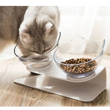 Non Slip Double Cat Food Bowl Inclination Neck Protector Tilting Dish Pet Feeder Water Bowls Pets Products for Dogs Cat Supplies