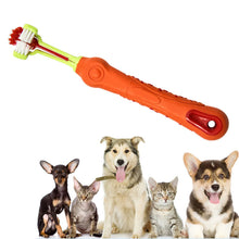 3-Sided Pet Toothbrush Dog Plastic Toothbrush Removing Bad Breath Tartar Cleaning Mouth Pet Dog Cat Dental Care Cleaning