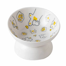 Cat Bowl Ceramic Cat Food Bowl Protects Cervical Vertebra Oblique Opening Pet High Foot Bowl Cat Food Water Bowl Dog Cat Bowl