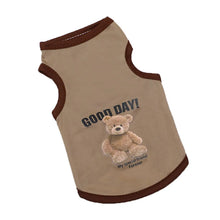 Pet Clothes Summer Breathable Puppy Cat Dog Clothes for Small Dogs Thin Dog Vest Cartoon Bear Print Corgi Teddy T Shirt Costume