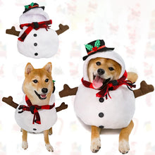 Pet Christmas Snowman Upright In Funny Clothes Dog Halloween Party Pet Cosplay Decorated Costume Warm Cat Jacket Hoodie