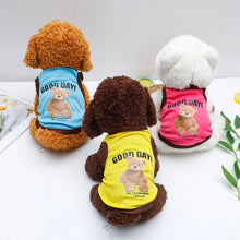 Pet Clothes Summer Breathable Puppy Cat Dog Clothes for Small Dogs Thin Dog Vest Cartoon Bear Print Corgi Teddy T Shirt Costume