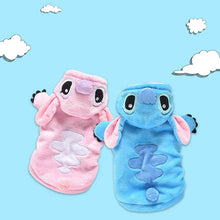 Cartoon Stitch Crew Hoodie Dogs Clothing Pet Anime Kawaii for Dog Clothes Casual Cat Warm Costume Autumn Winter Collar Perro